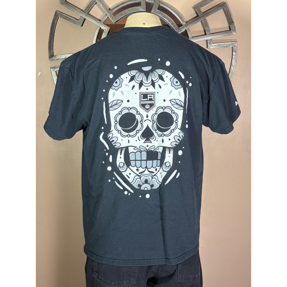 Los Angeles Kings Sugar Skull T-Shirt XL Black NHL Dia De Los Muertos Gildan Tee